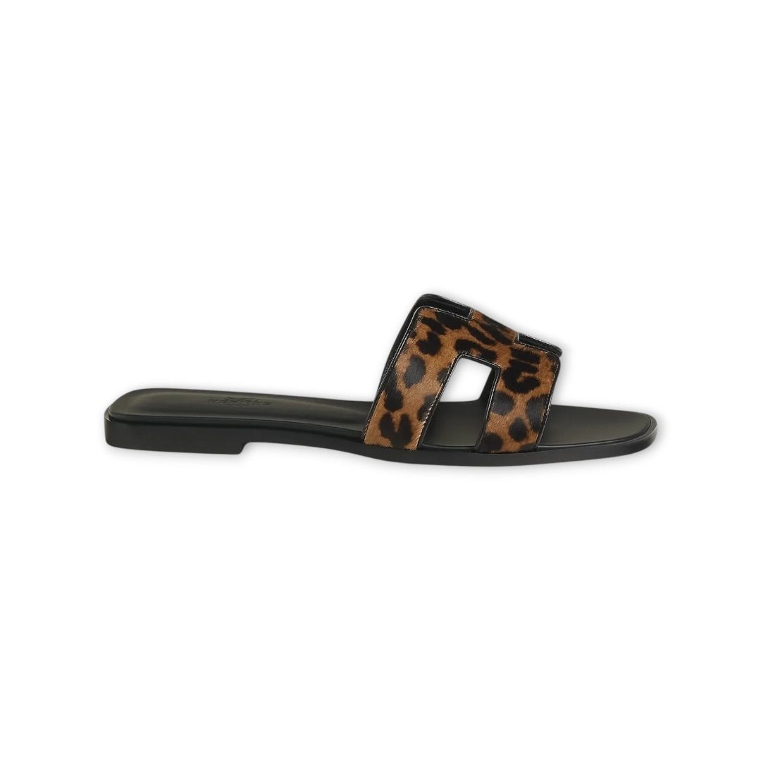 Hermes Oran Sandals in Moire Calfskin