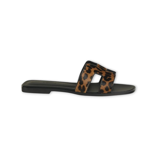 Hermes Oran Sandals in Moire Calfskin